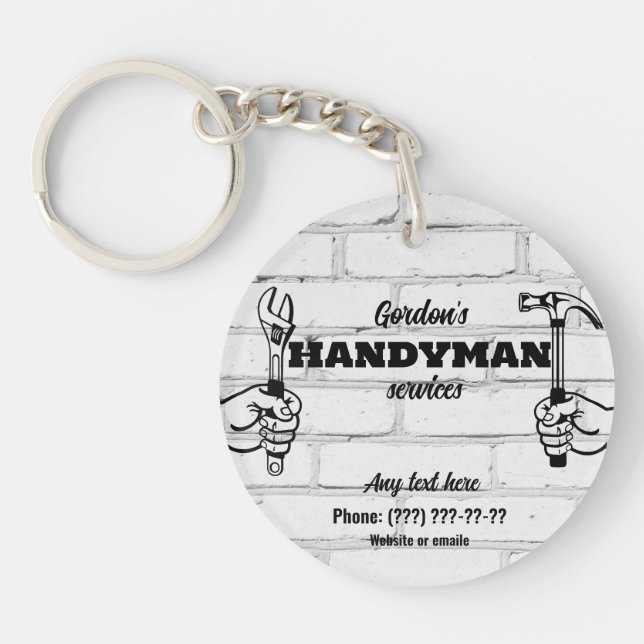 Handyman Services  Keychain (Front)