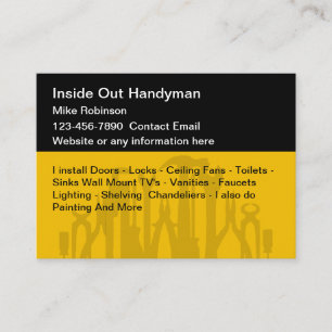 Handyman Services Unique Business Card Design