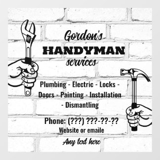Handyman Services  Window Cling