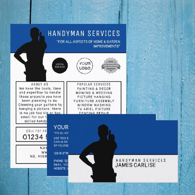 Handyman Silhouette Advertising Flyer (Creator Uploaded)