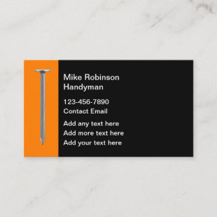 Handyman Simple Business Cards 