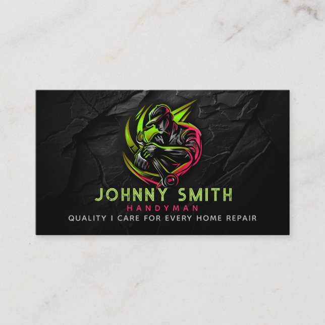 Handyman Slogans Cartes de visite (Devant)