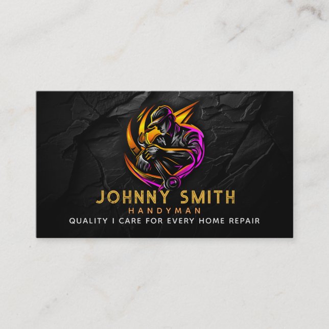 Handyman Slogans Cartes de visite (Devant)