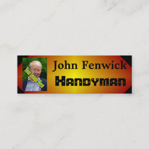 Handyman Template Small Business Yard Work Fab Mini Business Card