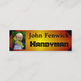Handyman Template Small Business Yard Work Fab Mini Business Card