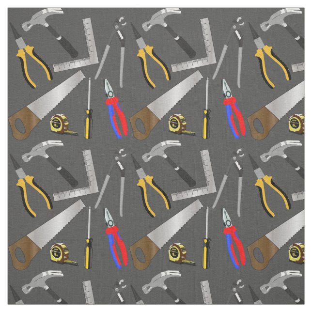 Handyman Tool Pattern Fabric (Swatch)