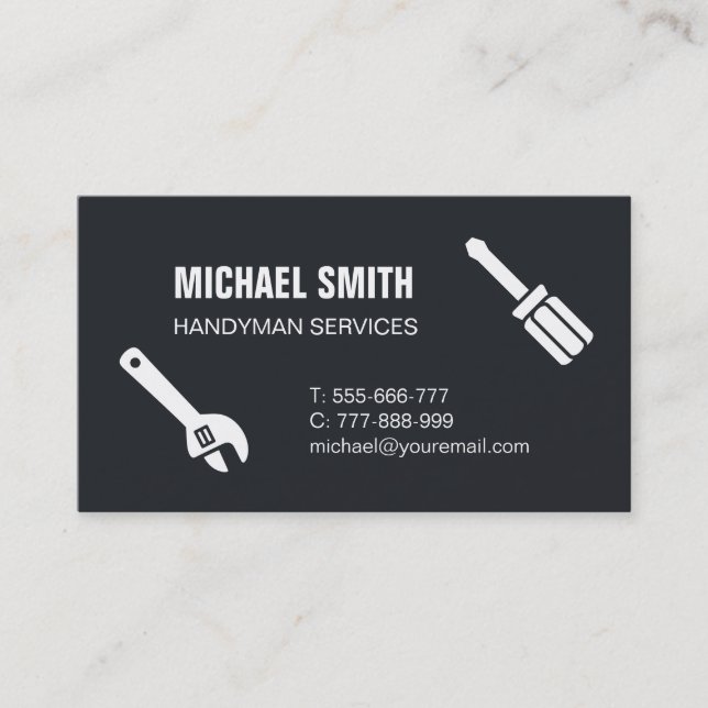 Handyman Tools Handyman Services Carte de visite (Devant)