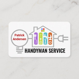 Handyman Tools Inside Home Electrical Wiring Business Card