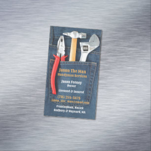 Handyman Tools Magnetic Business Card