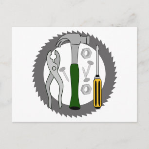 Handyman Tools Postcard