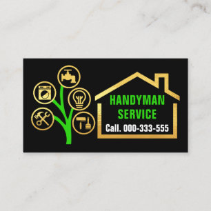 Handyman Tools Tree Building Business Card