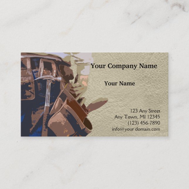 Handyman Tools Watercolor Business Card (Front)