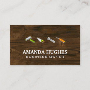 Handyman Tools   Wooden Boards Business Card