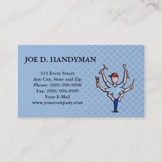 Handyman Tradesman Carpenter Mechanic Plumber Cart Business Card