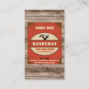 Handyman Vintage Business Card