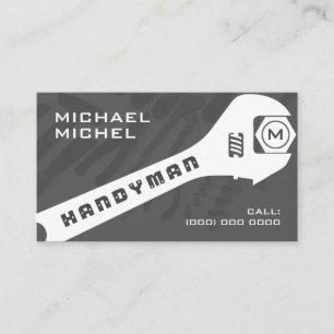 Handyman wrench and tools  business card