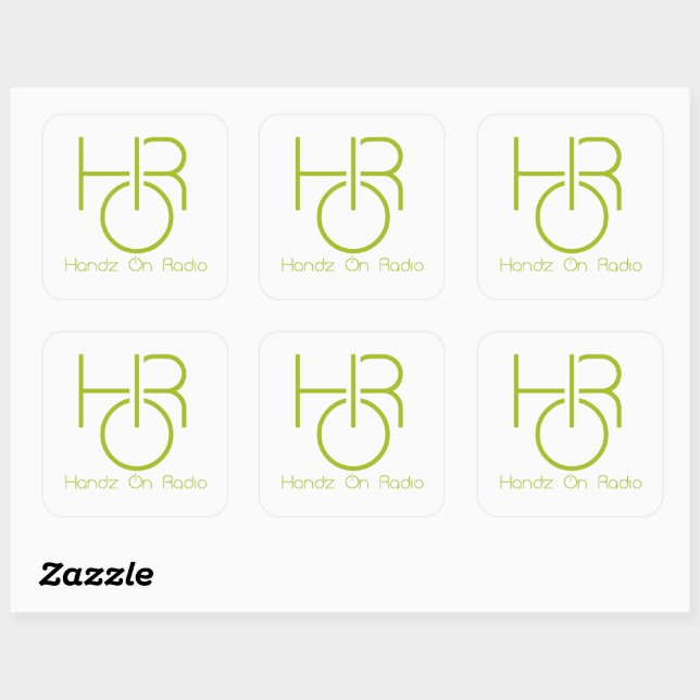 Handz On Radio Green Sticker avec logo (Feuille)
