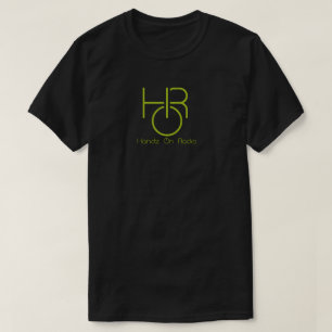 Handz On Radio Medium Logo Black Tee with text