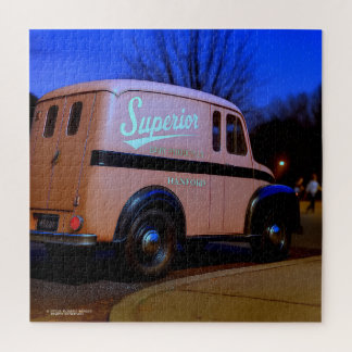 HANFORD AT DUSK. SUPERIOR DAIRY DELIVERY TRUCK. JIGSAW PUZZLE