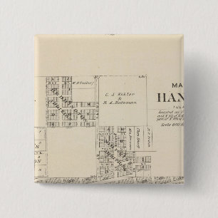 Hanford, Tulare County 2 Inch Square Button
