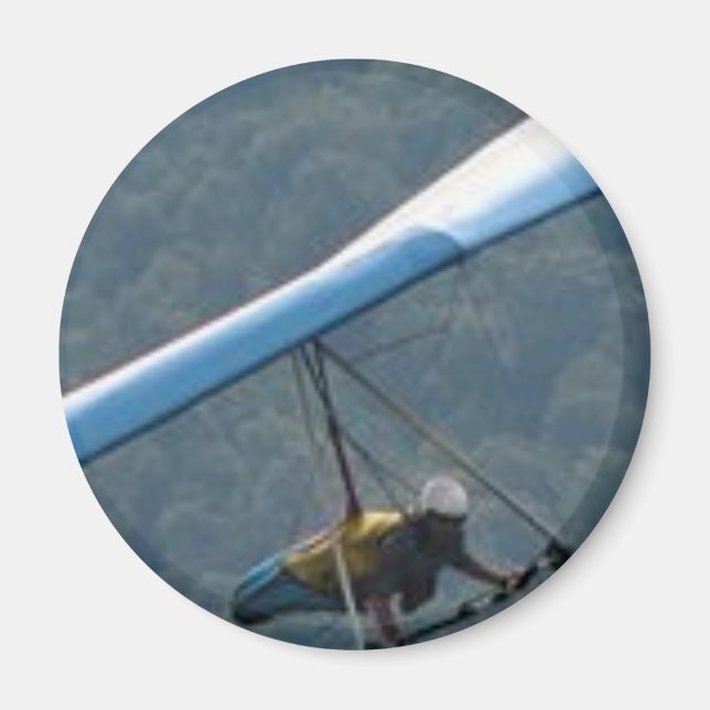 Hang Glding Over a Forest Magnet (Front)