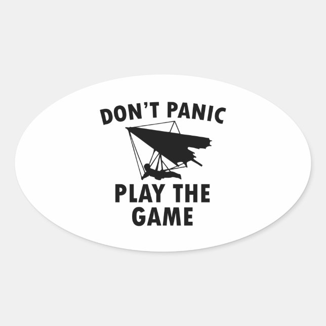 Hang glide  designs oval sticker (Front)