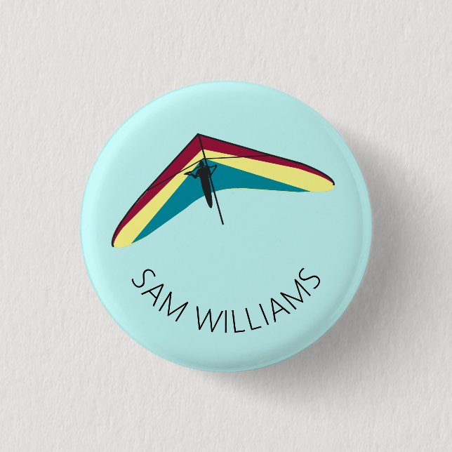 Hang Gliding 1 Inch Round Button (Front)