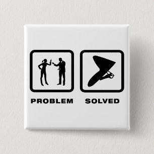 Hang Gliding 2 Inch Square Button