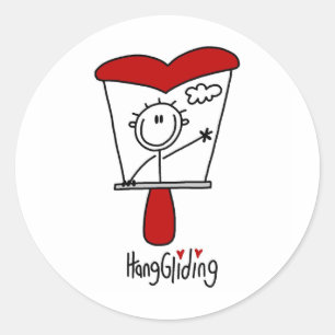 Hang Gliding Classic Round Sticker