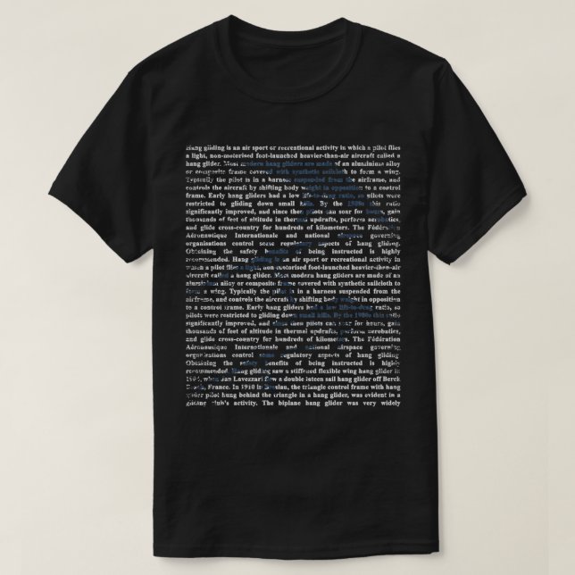 Hang Gliding Glider Gift T-Shirt (Design Front)