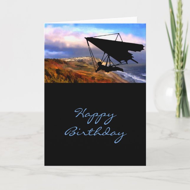 Hang Gliding Over the California Coast Card (Front)
