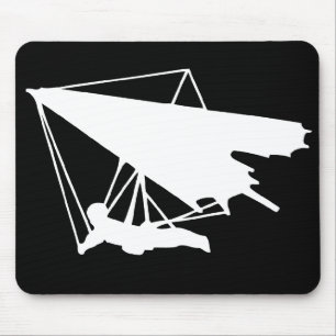 hang gliding silhouette mouse pad