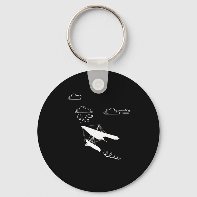 Hang Gliding Sky Hang Glider Extreme Sports Gift Keychain (Front)