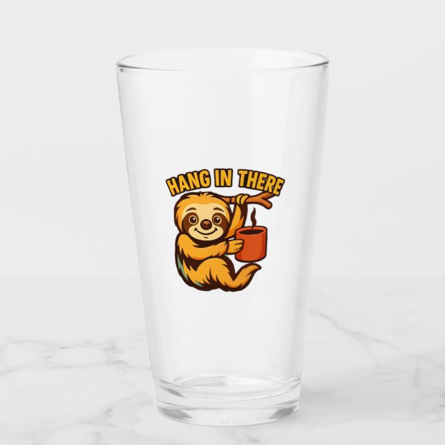 Hang in there baby sloth Classic T-Shirt Glass (Front)