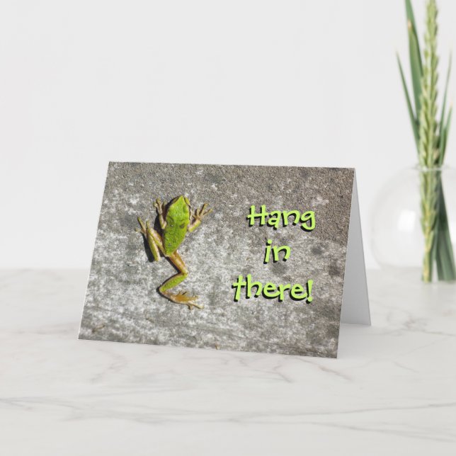 Hang in There Frog Card (Front)