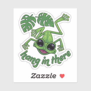 Hang In There Happy Green Tree Frog