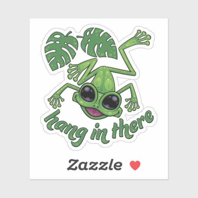 Hang In There Happy Green Tree Frog (Sheet)