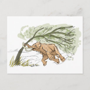 Hang in There Mammoth Postcard