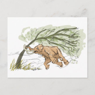 Hang in There Mammoth Postcard