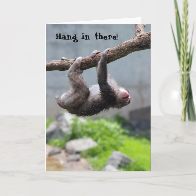 Hang in there Monkey card (Front)