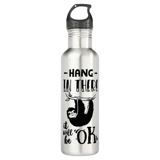 Hang In There  Sloth 710 Ml Water Bottle (Front)
