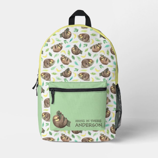 Hang In There Sloth Backpack (Front)