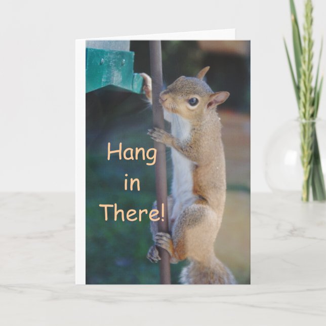 Hang in There Squirrel Card (Front)