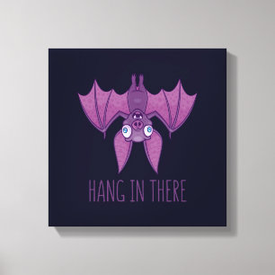 Hang In There Wacky Vampire Bat Canvas Print
