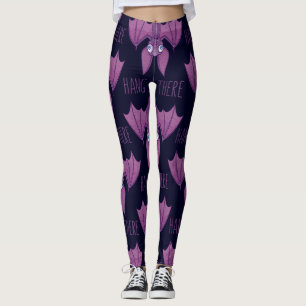 Hang In There Wacky Vampire Bat Leggings