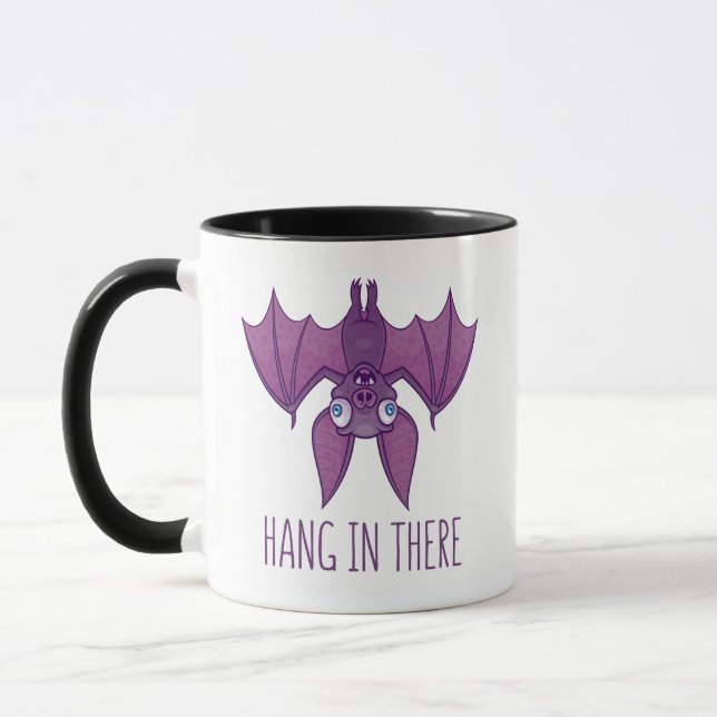 Hang In There Wacky Vampire Bat Mug (Left)