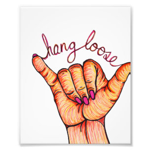 Hang Loose Hand Photo Print