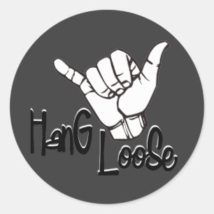Hang Loose - Hand Sign Classic Round Sticker