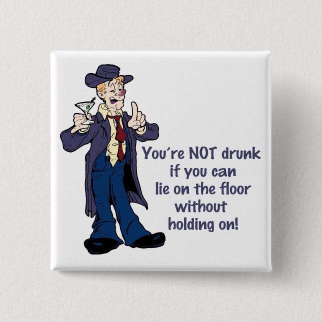 Hang On! 2 Inch Square Button (Front)