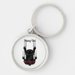 Hang On Black Cat Thunder_Cove Keychain